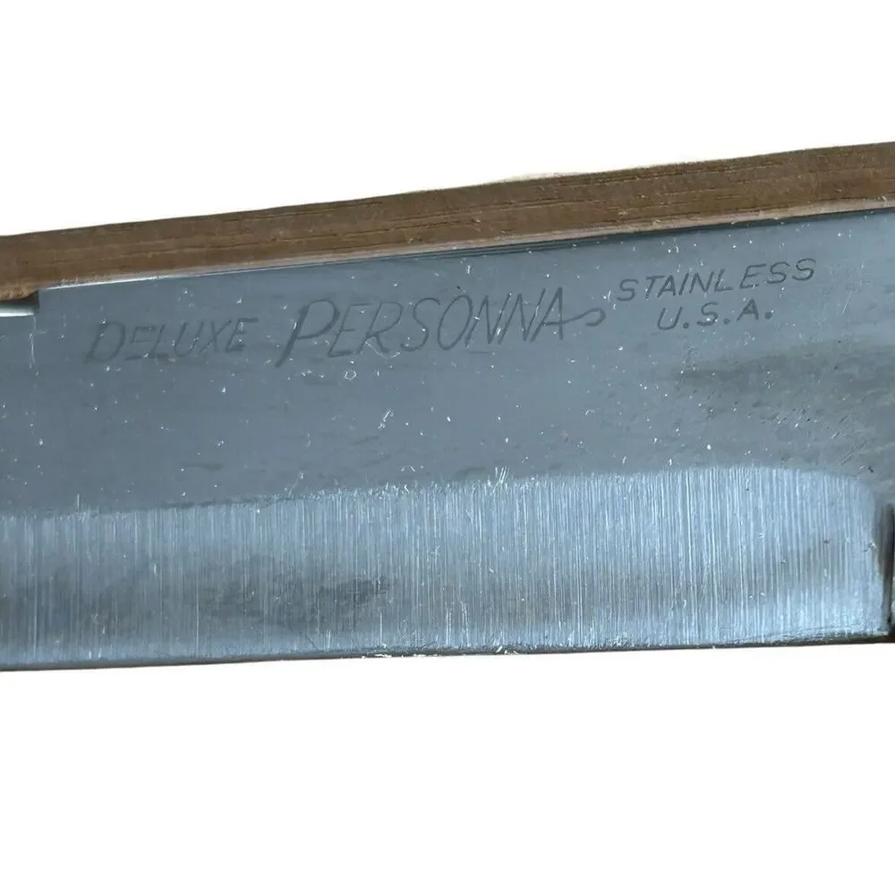 Personna Deluxe Game Carving Set Meat Cutting Vintage DA-489 Knife Fork Sharpen
